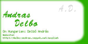 andras delbo business card